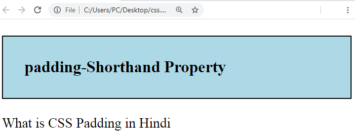 CSS Padding shorthand 1