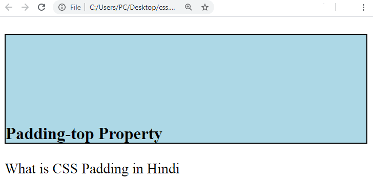 CSS Padding top