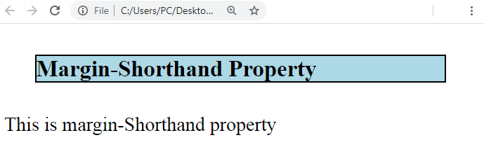 CSS Margin shorthand 1